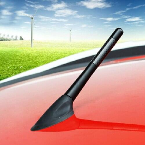 New Fiber Carbon Short Antenna Signal Line Antennas Car AM / FM Radio Antenna Car accessories Universal Aerial Mast Whip Booster