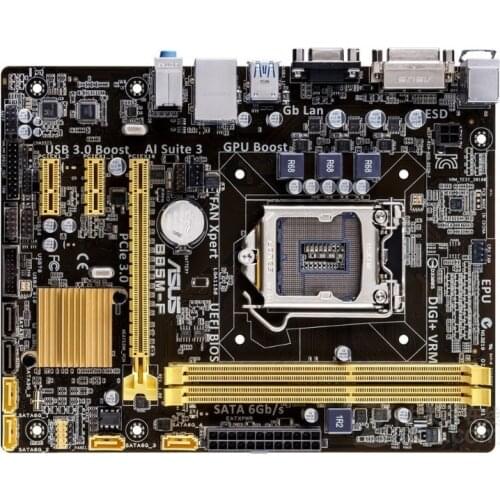Used,for ASUS B85M-F Motherboard B85 Socket LGA 1150 i7 i5 i3 DDR3 16G SATA3 Micro-ATX