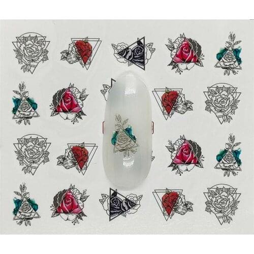 Nail Sticker Feathe DIY Manicure Slider Embossed Adhesive Nail Art Tips Decorations Decals B15