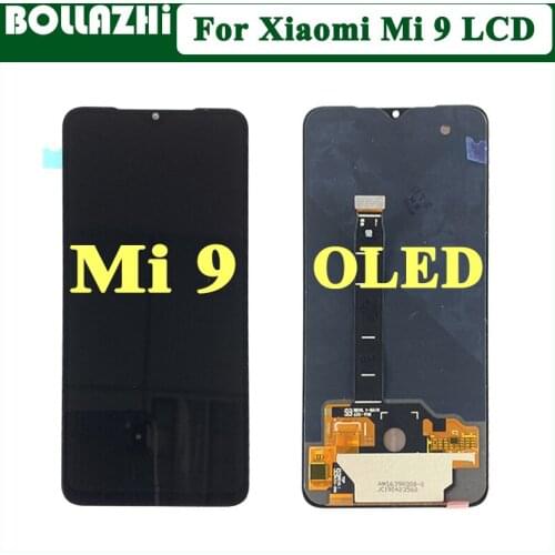 6.39'' OLED For Xiaomi Mi 9 LCD Display Touch Screen Digitizer Assembly For Xiaomi Mi9 M1902F1G LCD Display With Frame