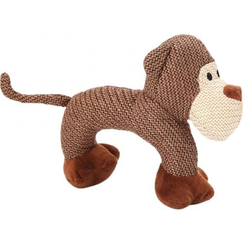 Pet Dog Toy Plush Animal Shape Monkey Elephant Wool Plush Toy Molar Biting-resistant can Sound Relieve Boredom Dog Supplies