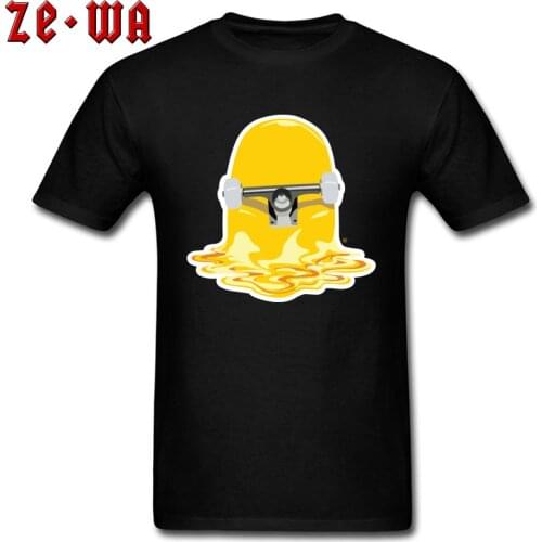 Hot And Board Top T-shirts Hip Hop T Shirt Men Skater Tees Melting Skateboard Printed Guys Clothes Funky Tshirt Custom Design