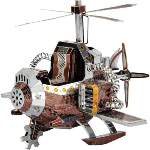 Microworld 3D Metal Puzzle Field Rescue Aircraft Model kits DIY Laser Cut Assemble Jigsaw Toy Desktop decoration GIFT For Adult