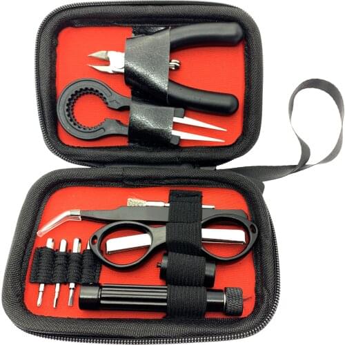 Mini Vape DIY Tool Bag Tweezers Pliers Wire Heaters Kit Coil Jig Winding Hand Tool Set General Household Repair Hand Tool Kit