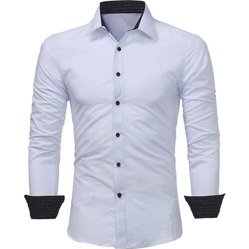 Mens Long Sleeve Shirt Turn Down Collar Dark Stripes Embossed Cardigan Shirt Casual Solid Color Slim Single-Breasted Tops