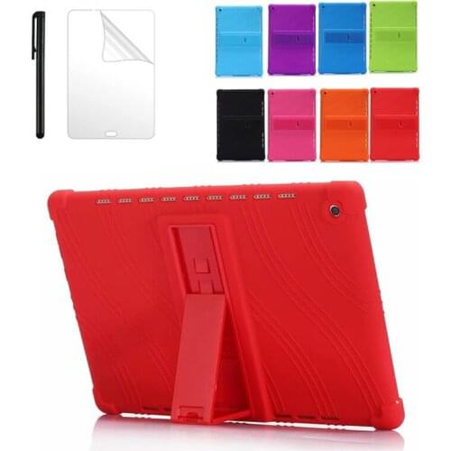 Soft Silicon Case For Huawei Mediapad M5 10 Pro 10.8 inch Stand Case For Huawei Mediapad M5 10.8 Cover Case +Filmpen