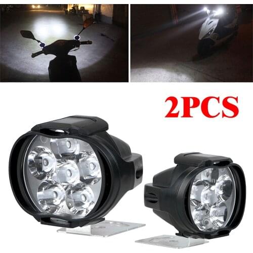 Newest Car Headlight 2pcs Motorcycle Car Spot Driving Headlight Motorbike Fog Head Light Lamp 6 LED Waterproof Work Lamp 12V ATV