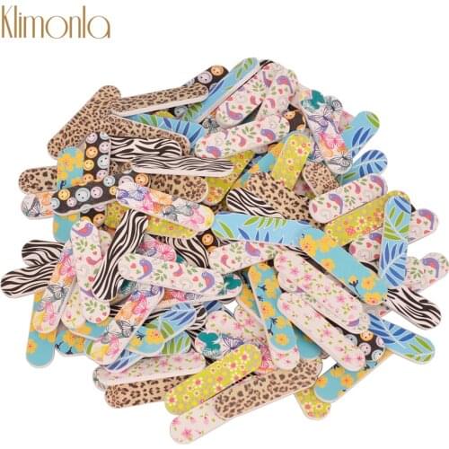 50Pcs/Lot Professional Double Sided Sponge Nail Files 150/150 Grit Sandpaper Sanding Gel UV Polishing Nail Art Manicure Tools