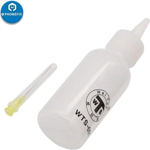 50ml Needle Bottle mixer Plastic Rosin Flux Alcohol Dispenser Bottle for Rosin Solder Flux Paste Dispenser With Needles