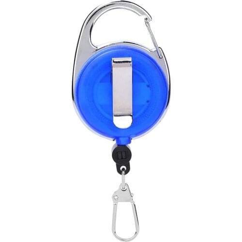 Portable 1 Meter Fly Fishing Length Measuring Ruler Carabiner Tape Telescopic Measure Combo Retractor Mini Tool