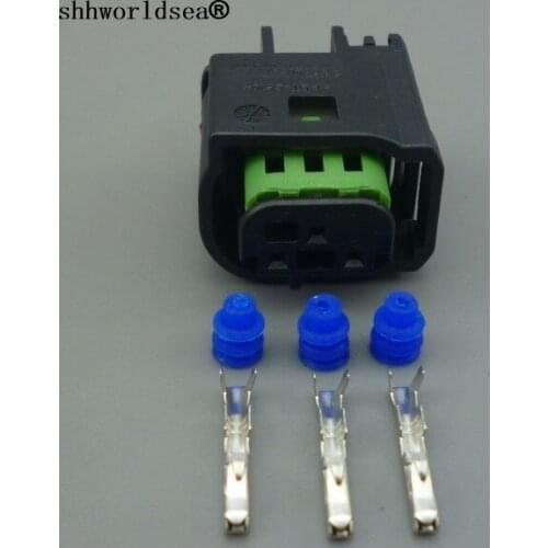 Shhworldsea 2/5/10/30/50/100set 3 Pin cable Connector Female Waterproof Wire Harness Connector plug For Benz for BMW 1-967642-1