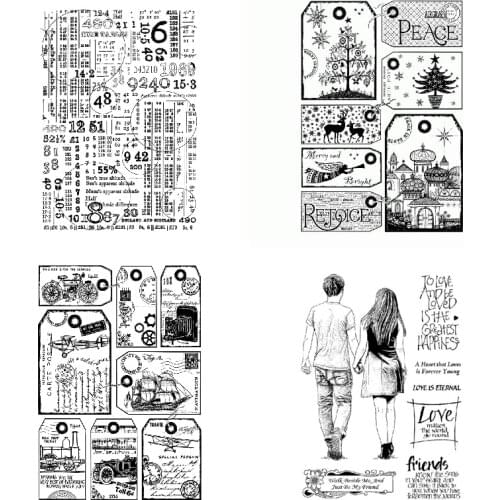 KLJUYP Travel Transparent clear stamp for DIY Scrapbooking/Card Making/Kids Christmas Fun Decoration Supplies