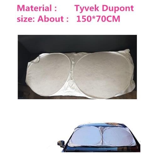 Windshield Sunshades car front sunshade cover 150*70cm foldable/ portable car front window sun cover good Tyvek dupont material