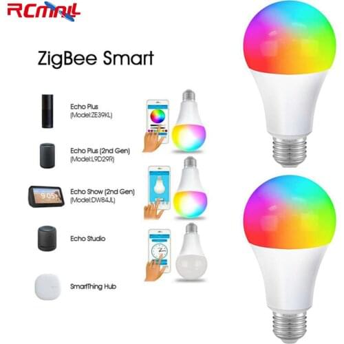 Zigbee Smart Bulb Compatible with Philips Hue(Hub required) Alexa Echo Dot SmartThings Hub 2Pcs