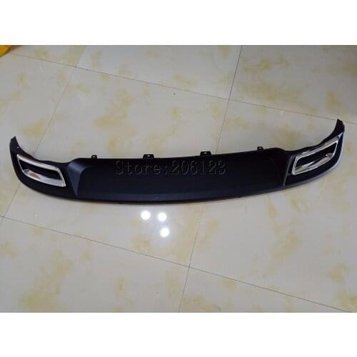 High Quality Black PP Rear Bumper Diffuser,Auto Car rear lip without chrome line for skoda Superb 2015 2016 2017 2018