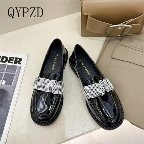 Women Shoes Lolita Shoes Japanese Style Mary Jane Shoes 2021 New Autumn Women Vintage Rhinestones Bling Heel Round Toe Shoes