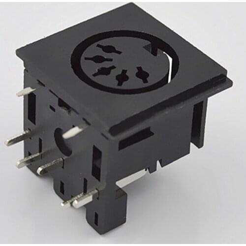 10pcs-100pcs S Terminal Block Connector DIN Plug Socket Terminal Block 5-pin 5-holes DS-5-03 Round Hole