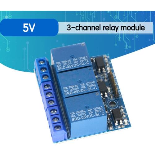 3 Channel Relay Module With Optocoupler Isolation Opto-isolated Compatible 3.3V 5V Signal High-voltage Relay