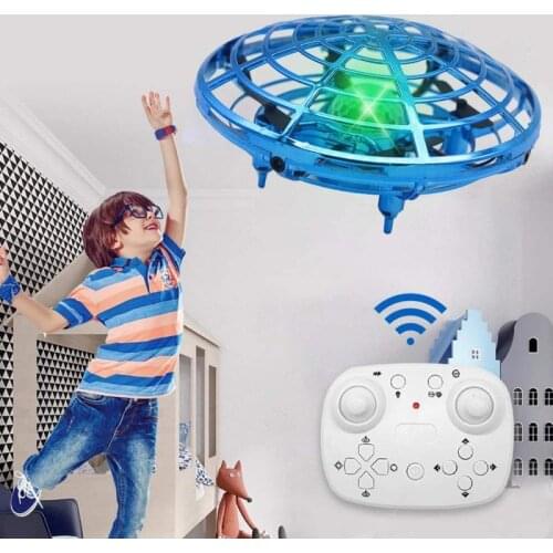 4 Colors 360° Smart RC Mini Drone Kids Flying Toys Colorful Hand Control UFO Flying Ball Aircraft Model For Baby Kids Gifts
