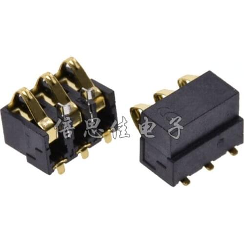 50pcs/68 Battery holder 3P shrapnel battery connector Battery contact plate 6.8 Height