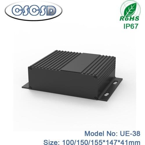 Enclosure aluminum waterproof metal enclosure hinge extruded colling pcb box electronic equipment by CSCSD 1pcs 147*41mm