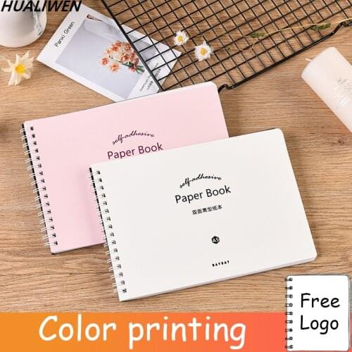 A4/A5 White Pink Sketchbook Spiral Notebook Blank 115GSM Release School Supplies Pencil Drawing Notepad