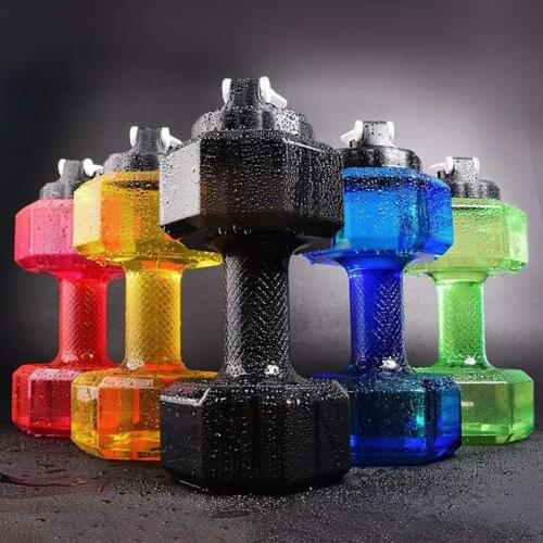 Large Capacity Creative Dumbbell Cup Gym Portable Dumbbell Water Cup Outdoor Indoor Sports Water Bottle Fitness Equipment