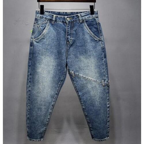 High Quality New Hip Hop Baggy Jeans Mens Denim Hip hop Loose Pants Denim Jeans Men