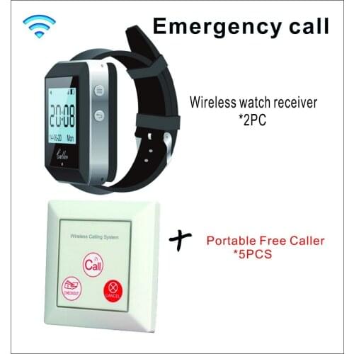 Emergency call Wireless Watch Calling System for Nurse waiter
