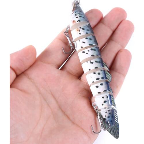 HENGJIA 1pcs Wobbler Fishing Jointed Minnow Artificial Bait 14CM-21.4G 9segement Biocnic Bass Pike Fishing Tackle