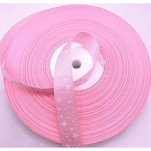 5yards 15--38mm Grosgrain Satin Ribbons Printed Star for Wedding Christmas Party Decorations DIY Bow Craft Ribbons Supplies #04