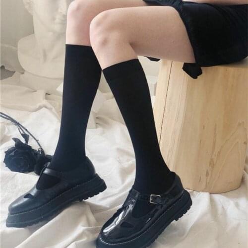 Fashion Black White Sexy Women Socks Long Socks Girls Knee High Socks Fashion Kawaii Cosplay Stockings