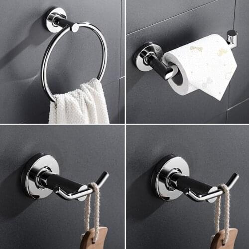 Bathroom Accessories Stainless Steel Polish Towel Ring Toilet Paper Holder Robe Hook