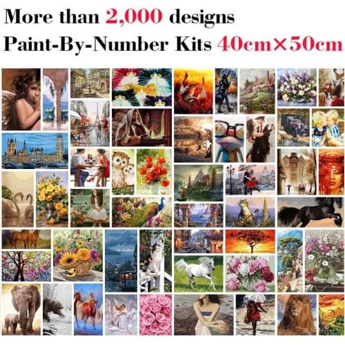 Mileelife Paintting By Numbers for Kids Adults DIY Beginner Oil Painting Kit Home Decoration