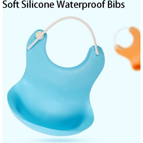 Adjustable Baby Bibs Feeding Boy Girl Waterproof Silicone Bib Newborn Saliva Dripping Bibs Toddlers Feeding Tools