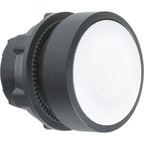 ZB5AA1C ZB5AA1 Push button head, plastic, flush, white, Ø22, spring return, unmarked