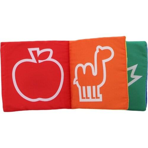 New Esucational Vision Book With Paper Bb Sounds Newborn Baby First Colorful Soft Cloth Infant Book Kids Educational Rattler Toy