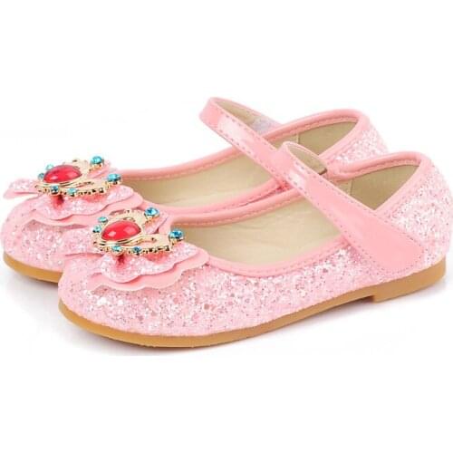 2019 new girls shoes wild princess shoes flat pupils shoes soft-end dance shoes spring models 23-35