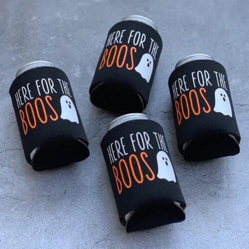 Here for the Boos Can Cooler Spooky Ghost happy Halloween October 31 party friend family dinner BBQ table Decoration supplies