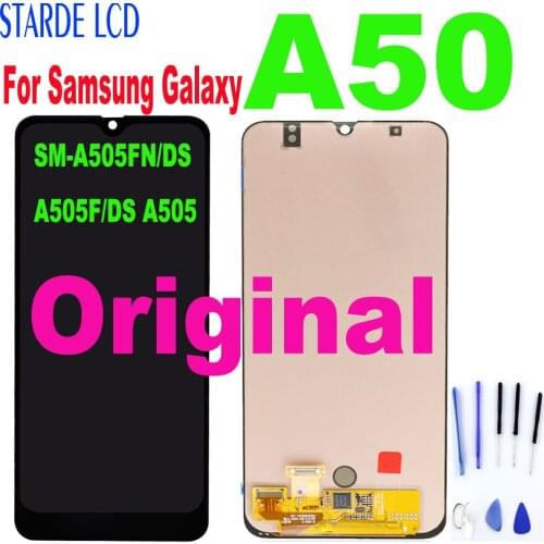 Original LCD For Samsung Galaxy A50 SM-A505FN/DS A505F/DS A505 LCD Display Touch Screen Digitizer With Frame For Samsung A50 lcd