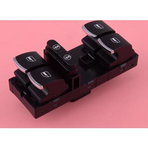 7P6959857 Front Left Hand Driver Side Car Master Power Window Switch Plastic Fit for VW Touareg Touran Sharan
