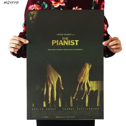 Movie The Pianist Kraft Paper Poster Home Room Decoration Painting 50.5x35cm