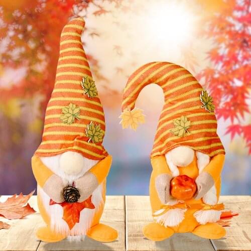 Harvests Festival Pumpkin Faceless Gnome Doll Thanksgiving Home Decoration Kids Gift Party Accessories