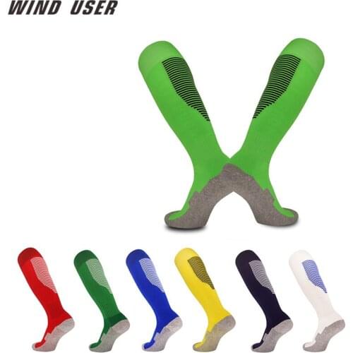 Professional Sports Soccer Socks High Knee Long Stocking Breathable Football Sock for Adult Kids