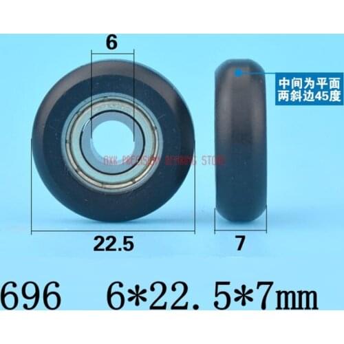 2019 Special Offer Hot Sale Nylon Coated Bearing Pulley Pom Polyoxymethylene 3d Printer Spherical Guide Round 6*22.5*7mm