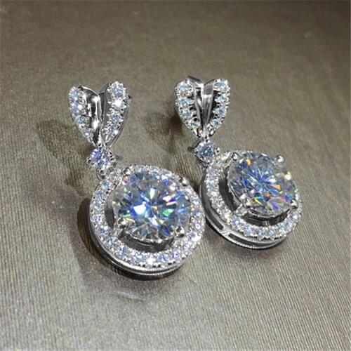 JUWANG AAA Cubic Zirconia Luxury Women Stud Earrings Real Gold Plating Fashion Earring Jewelry For Wedding Pendientes Mujer