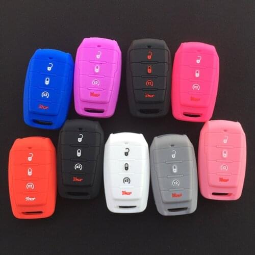 Silicone rubber key cover case shell protector forDodge Ram 1500 19-2020 Longhorn 4button key