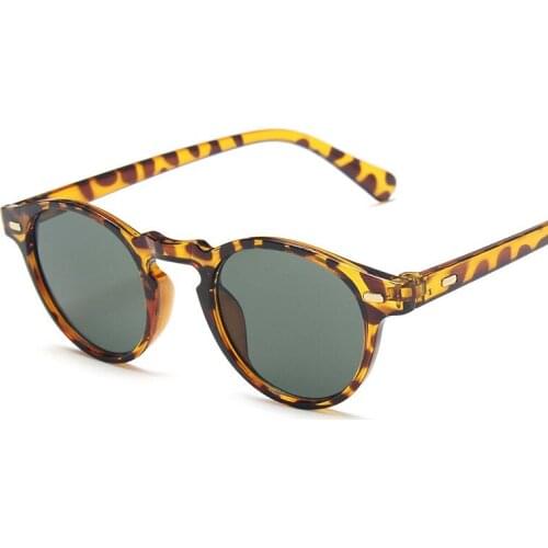 New Retro Small Frame Leopard Color Trend Sunglasses Women Fashion Men Classic Retro Eyeglasses High Quality Sunglasses 2021