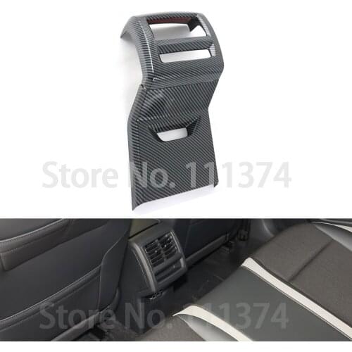 Carbon Look Cover Anti-Kick Fram For Volkswagen VW Golf 8 MK8 R 2021 2022 Rear Seat Air Conditioning Vent Trim Accessories