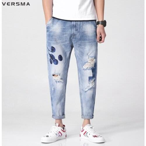 Мужские обтягивающие джинсы VERSMA China At AliExpress